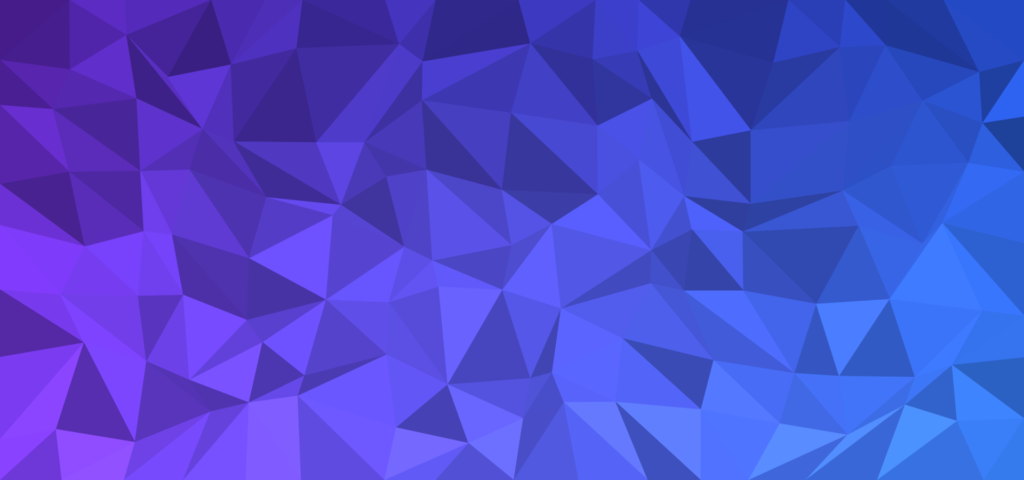 Purple and blue origami-style low-poly gradient banner